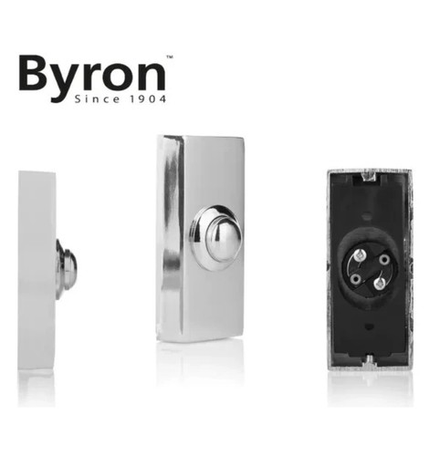 Byron door bell push - door, chrome