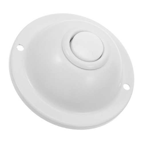 White iron doorbell button - white,