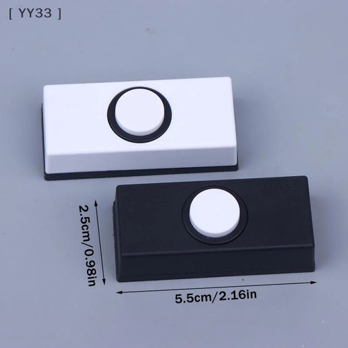 White doorbell push button - doorbell,