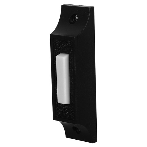 Wired black doorbell - black, push