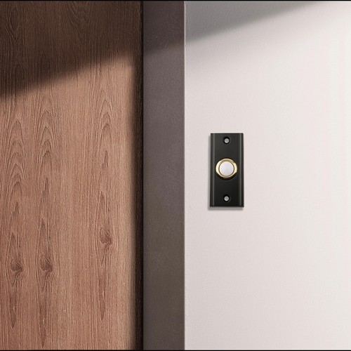 Sturdy metal door bell push - bell,
