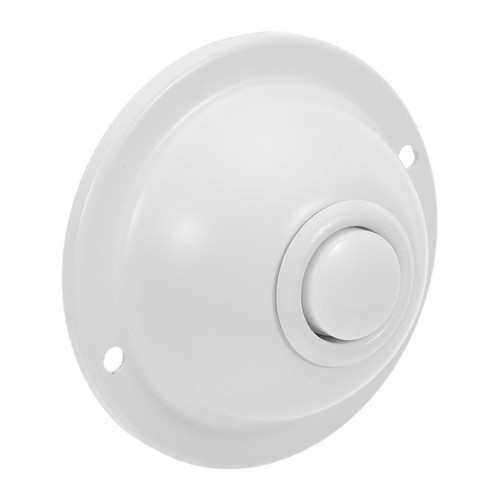 White iron doorbell push - white,
