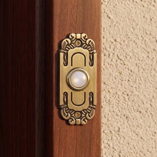 Vintage metal doorbell push - metal,